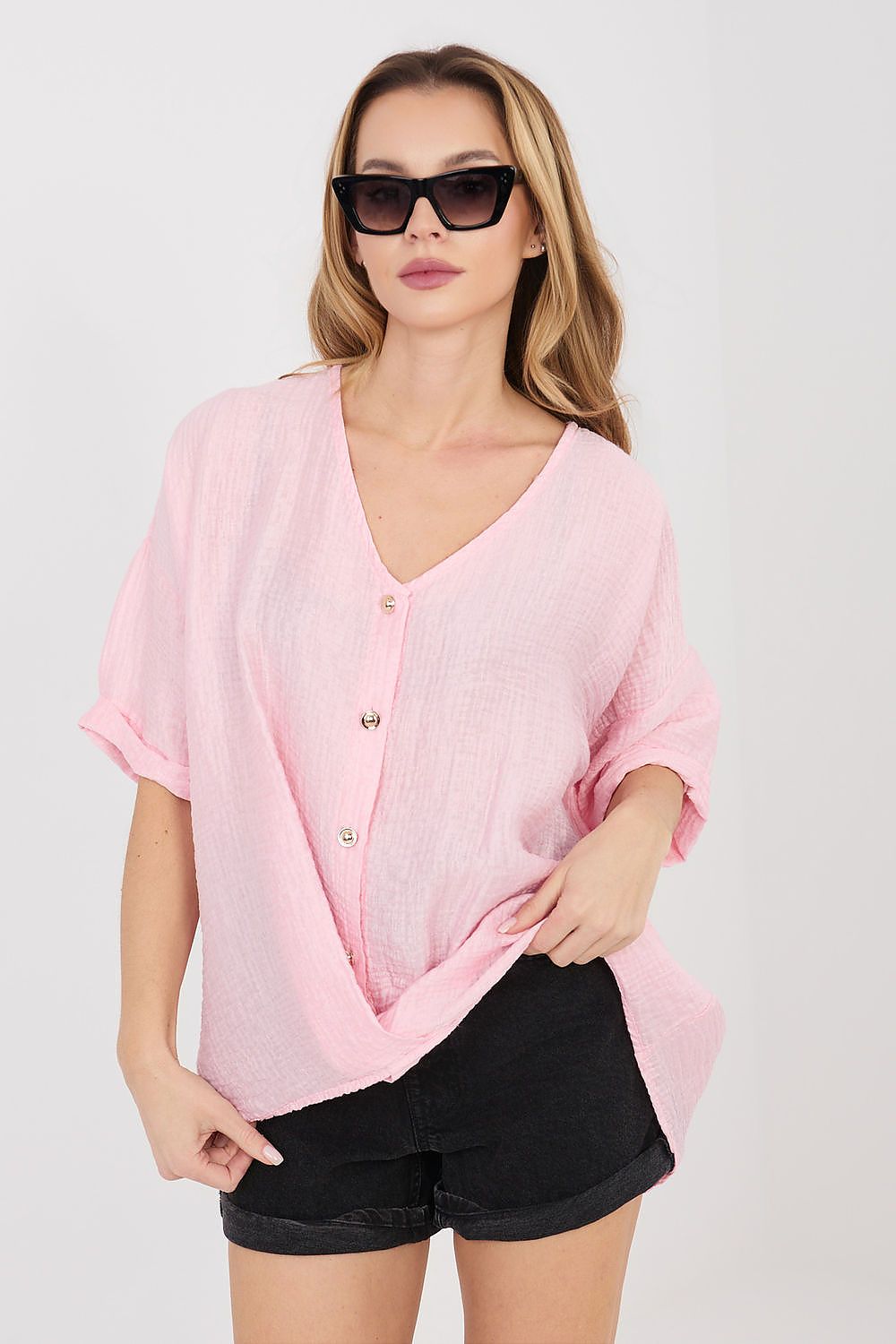  Kortærmet skjorte model 225510 Italy Moda 