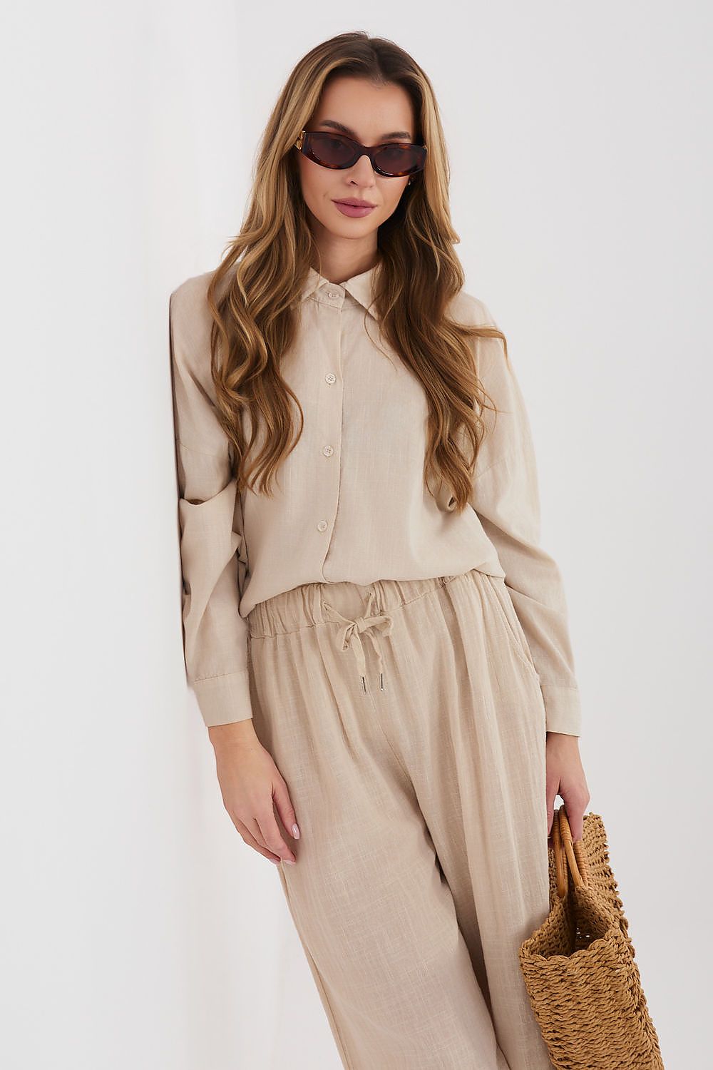  Langærmet skjorte model 225516 Italy Moda 