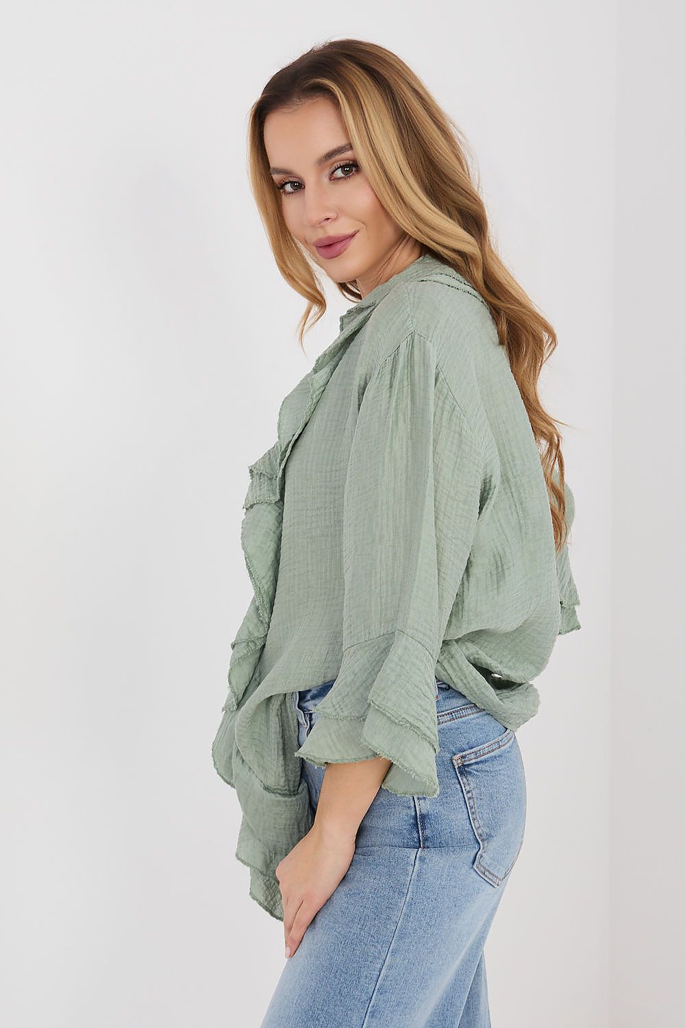  Langærmet skjorte model 225521 Italy Moda 