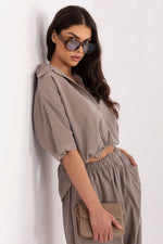 Kortærmet skjorte model 226016 Italy Moda 