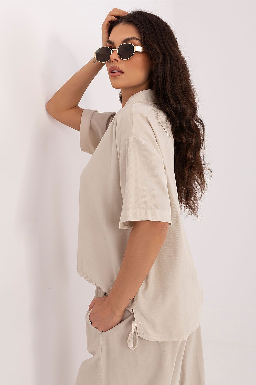  Kortærmet skjorte model 226019 Italy Moda 