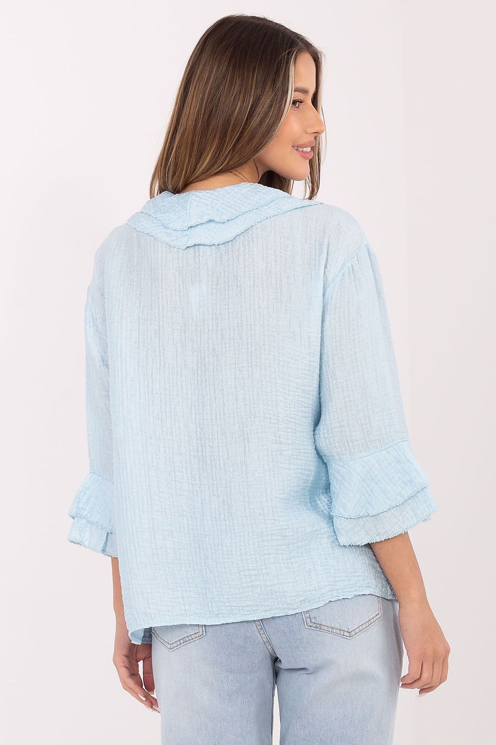  Langærmet skjorte model 226239 Italy Moda 
