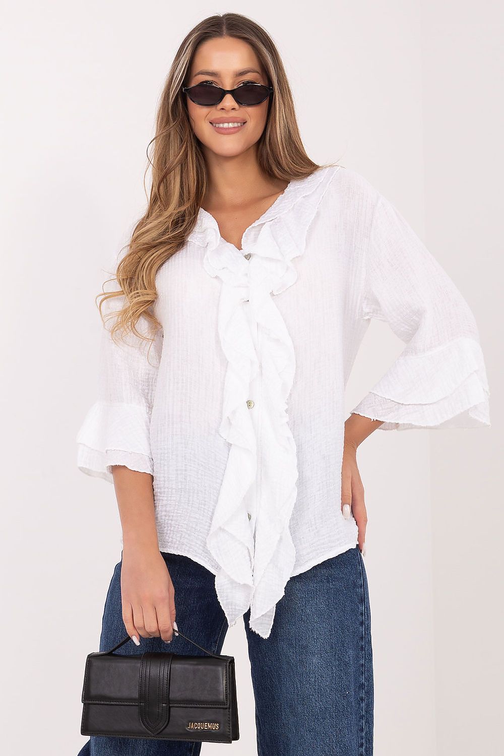  Langærmet skjorte model 226240 Italy Moda 
