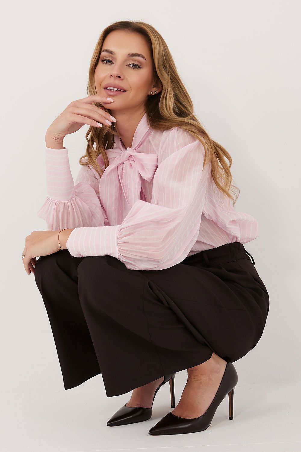 Langærmet skjorte model 226441 Italy Moda 