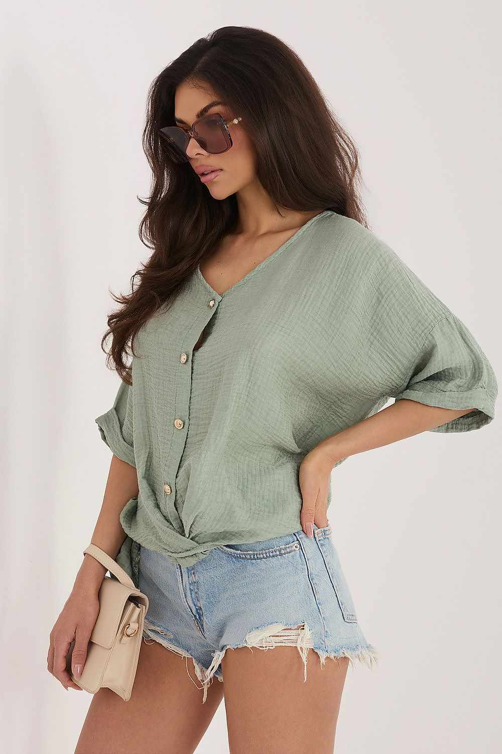  Kortærmet skjorte model 226470 Italy Moda 