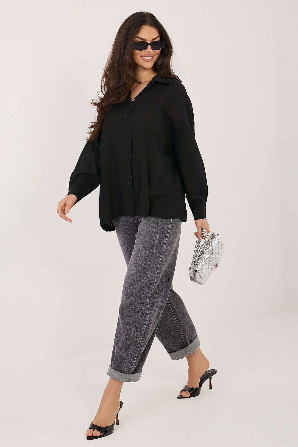  Langærmet skjorte model 226476 Italy Moda 