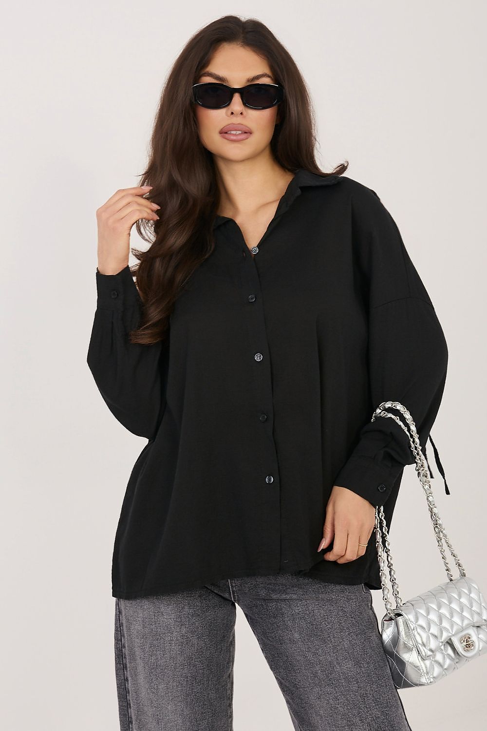 Langærmet skjorte model 226476 Italy Moda 